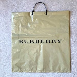 Burberry large plastic shopping bag